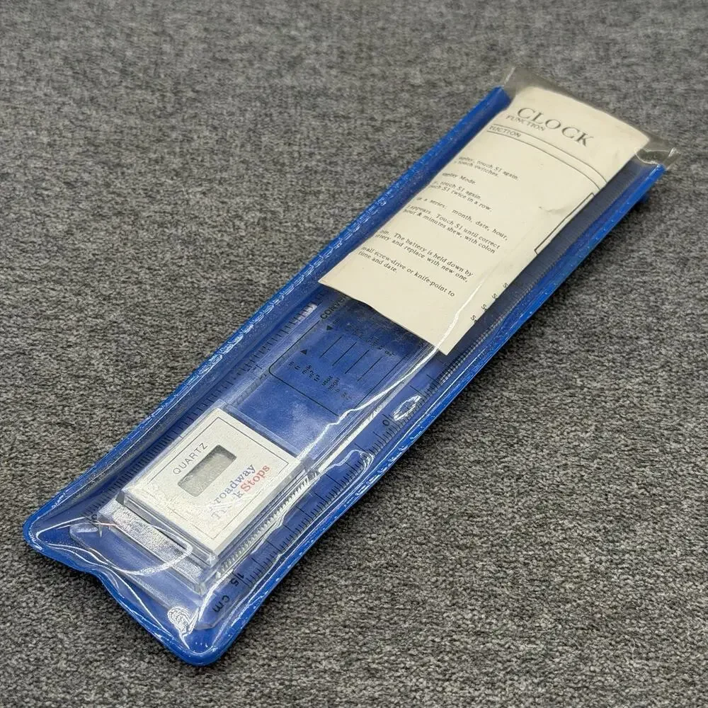 Vintage Broadway Truck Stops Quartz Clock Ruler Magnifier Chart Promotional Item